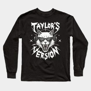 death metal taylors cat version Long Sleeve T-Shirt